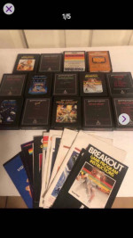 Lot of 14 ATARI 2600 Game Cartridges & Booklets - $10 each