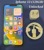 Green Iphone 13 Unlocked 128GB 100% Battery Health!
