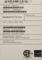MacBook Pro 13-inch w/touch bar