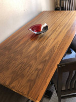 Large Wood Dining Table & Chairs