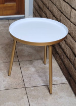 Gold Midcentury Style End Table