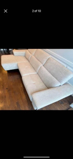 Couch 3 Piece Sofa Sectional - Mechanical Recliner - Right Arm Chaise
