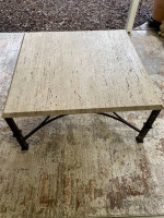 Travertine coffee table 48 x48