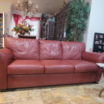 Red Leather Sofa