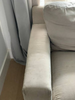 Plush Comfy Sectional Sofa/Couch - beige/taupe - washable covers!