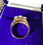 18K Yellow Gold 3 Opal Ring