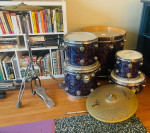 1990s DW drums Collectors Series Maple 5 Piece With Zildjian cymbals