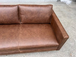 West Elm Axel Leather Sofa 89" Molasses