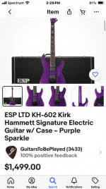 ESP LTD KH 602 PURPLE SPARKLE