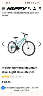 New-in-box Huffy incline 26-inch 18-speed mountain bike.