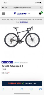 Giant Revolt Advanced 0 Carbon gravel/road bike w/upgrades+accessories