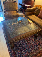 7p Living Room Set Couch Sofa Coffee table ArmChairs accent Tables