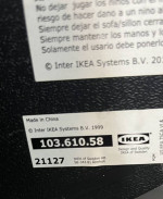 Ikea couch sofa with powered adjustable seat/back, black |