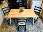 IKEA Lisabo Dining Table - IKEA Nordviken Dining Chairs w/Nordviken Chair Pads