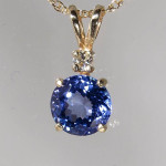Brilliant Tanzanite from Tanzania with Diamond
