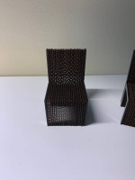 MINIATURE FRANK GEHRY Style MODERN DINING CHAIR SET (1:12 scale)