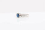 Sapphire & Diamond 18kt White Gold Ring