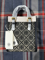“BRAND-NEW AUTHENTIC” TORY BURCH Mini T Monogram Tote Bag Color: Navy Blue