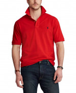 POLO RALPH LAUREN MENS LARGE RED CLASSIC FIT MESH POLO SHIRT NEW SALE!