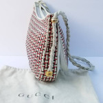 Stunningly beautiful Vintage Gucci Aviatrix woven leather shoulder bag