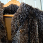 Faux Fur Reversible Brown/Tan Full Length (49") Coat, tagless, est. XL