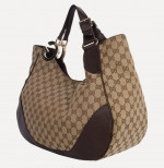 •●•CHARLOTTE GG Canvas HoBo Bag-(PRE-OWNED)