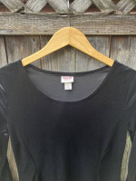 Mossimo Black Velvet Sleeved Dress Size Medium - New With Tag