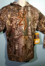 Browning NWT Wasatch Fleece Hooded Pullover Camo Jacket Sz LG