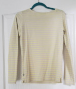 MAISON SCOTCH “Miami Deco” Women’s Lt Yellow Striped Cotton Top – Sz P