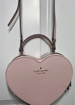 Kate Spade New York~ NEW Heart Shaped Handbag Purse~ Chalk Pink Color