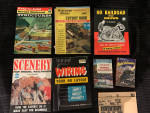 Model train railroad magazines and books