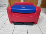 Little Tikes Large Red Blue Toy Storage Box w/2 Bins