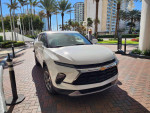 2023 Chevrolet Blazer in excellent condition, white color, low mileage of 6,600 miles, parked outdoors.