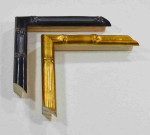 Wooden picture frame in bamboo style. Width 0.7 inches, height 1 inch.