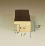 Picture Frame, Dark Brown Wood Veneer 1.2" Wide, 0.8" High.