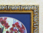 Antique Wood Picture Frame Gold and Silver. Width 1.3" x Height 0.8".