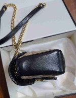 Authentic gucci GG Marmont Diagonal Quilted Small Shoulder Handbag 443497