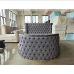 TV Beds Modern Bedroom Furniture Set Luxury King Size Bed Classic Upholstery Velvet Round Storage Queen