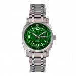 Nautis Stealth Bracelet Watch with Day/Date Silver/Nickel/Green