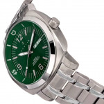 Nautis Stealth Bracelet Watch with Day/Date Silver/Nickel/Green