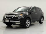 2012 Acura MDX in black, showcasing features like all-wheel drive and heated seats, low mileage at 107,000.