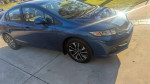 2013 Honda Civic EX in blue with low mileage and excellent condition, parked outdoors.