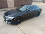 2011 BMW 328I convertible in black with low profile wheels and tinted windows, 96,000 miles, clean title.