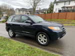 2007 Hyundai Santa Fe Limited FWD in dark blue parked on the street, showcasing its sleek design and good condition.