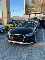 2018 Audi RS3 Sedan in Panther Black finish for sale, featuring RS Sports seats and sunroof.