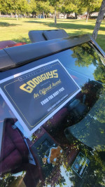 Official award for Ford Fox Body Pick at Goodguys Summer Nationals displayed on a clean Mustang