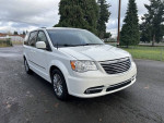 2013 Chrysler Town and Country minivan in white with low miles, clean title, and detailed exterior