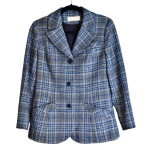 1960s Vintage PENDLETON Wool Blue Plaid Blazer Jacket