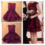 Short Formal Lace Plum Color Dress size 1