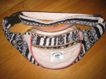 Cute Bohemian Himalayan Hemp Bag w 3 Zipper Pockets & Adjustable Belt!